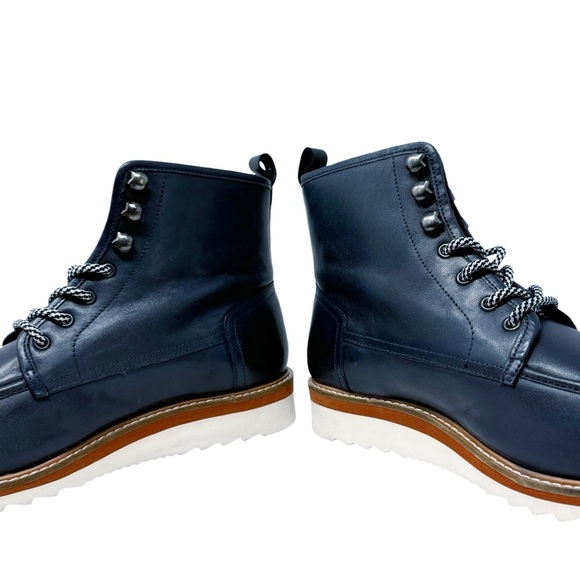 Vintage Foundry Co New Jimara Leather Boots Navy Blue Size 9.5 - Picture 6 of 10